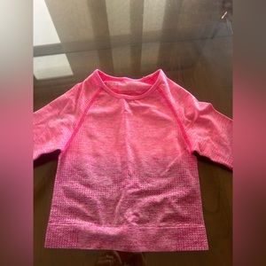 Pink seamless long sleeve top XS